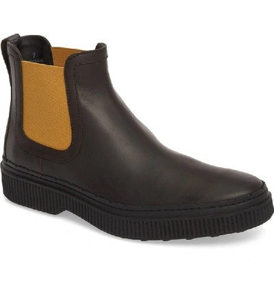 Tod's Casual Water Resistant Chelsea Boot In Brown