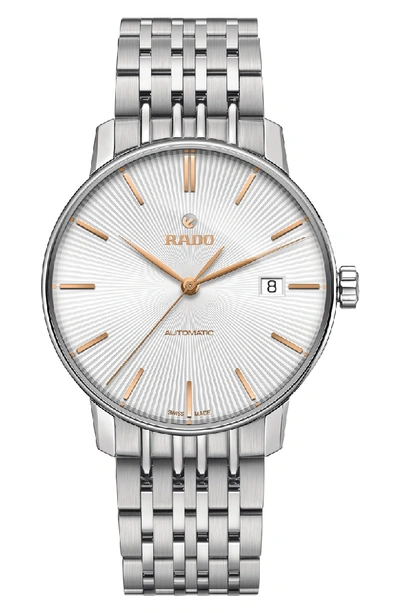 Rado Coupole Classic Automatic Bracelet Watch, 37.7mm In Silver/ Gold
