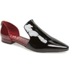 Calvin Klein Edona Loafer Flat In Black/ Red Rock Patent