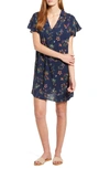 Bobeau Print Shirtdress In Navy Floral