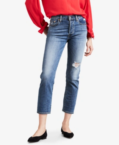 Levi's Wedgie Straight-leg Cropped Jeans In Labor Of Love