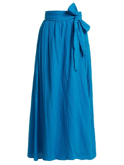 Mara Hoffman Katrine Organic-cotton Wrap Skirt In Blue