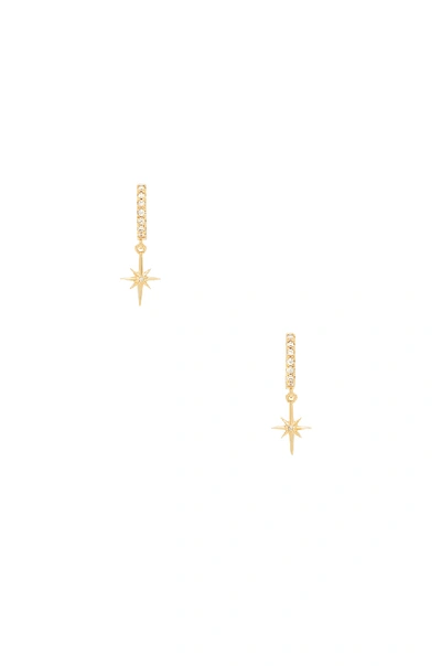 Lulu Dk X Weworewhat Star Huggie Earring In Metallic Gold
