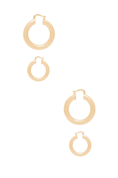 8 Other Reasons Drip Earring Set In Metallic Gold