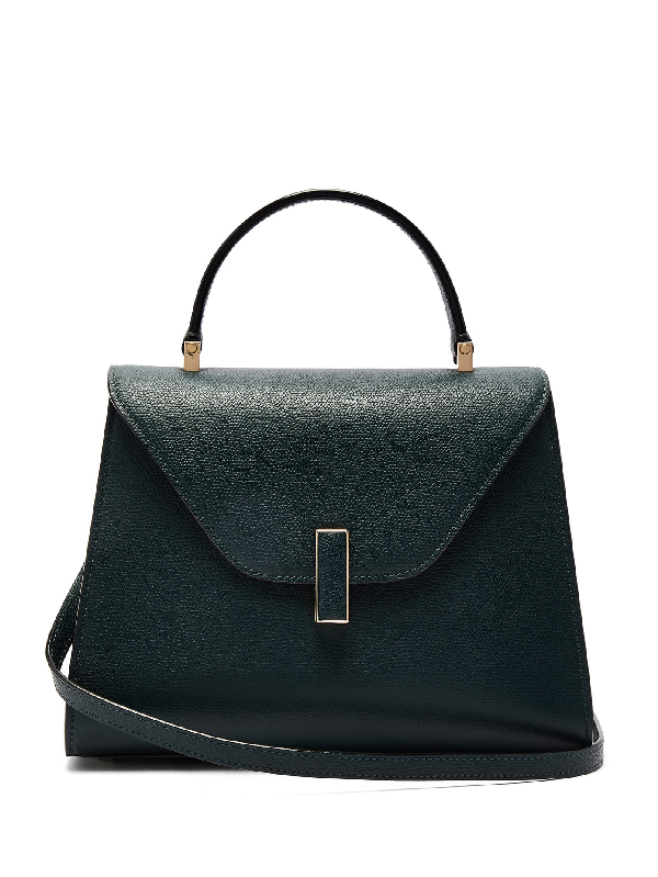 Valextra Iside Medium Grained-leather Bag In Dark Green | ModeSens