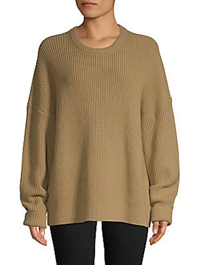 Michael Kors Stretch Cashmere Sweater In Chino