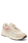 Saucony 3d Grid Hurricane Sneaker In Cream/ Pink