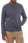 Bench Vetal Piqué Bomber Zip-up Sweatshirt In Steel Grey