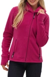 Bench Ninja Asymmetric Fleece Jacket In Orchid