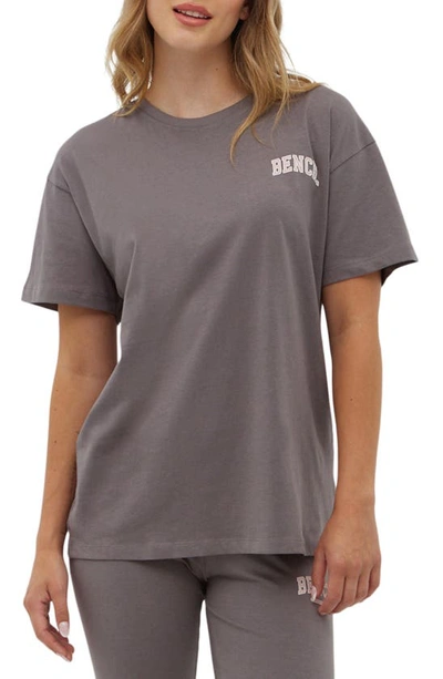 Bench Alinta Varsity Graphic T-shirt In Charcoal