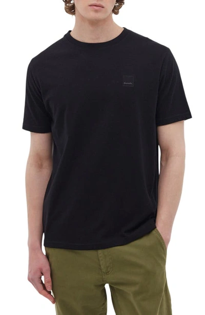 Bench Farrel Cotton Embroidered Square T-shirt In Black