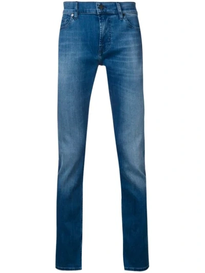 7 For All Mankind Ronnie Luxe Performance Skinny Jeans In Blue