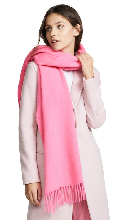 Acne Studios Canada Narrow Scarf In Pink/fluo Pink