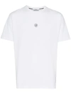 Stone Island Reflective-logo Cotton-jersey T-shirt In White