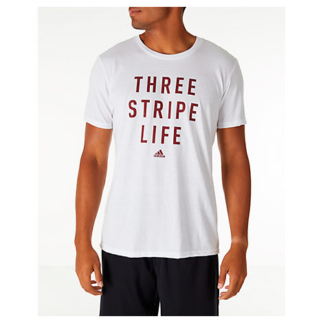 adidas three stripe life t shirt