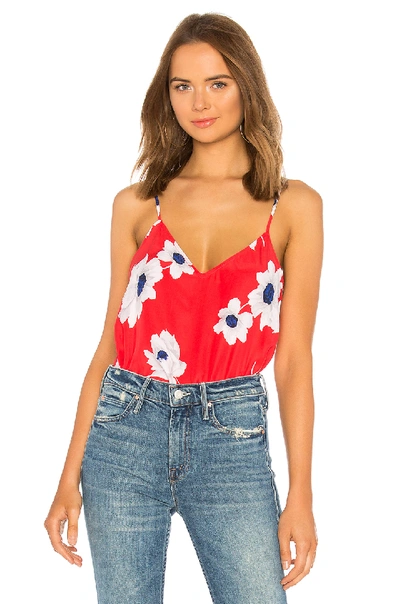 Equipment Layla Floral Print Silk Camisole In Red