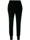 Stella Mccartney Julia Velvet Track Pants In Black