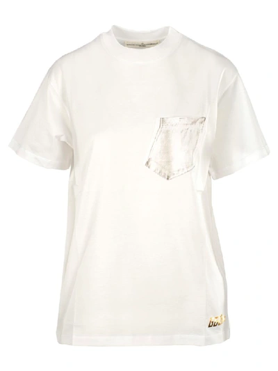 Golden Goose Tshirt Pocket In White