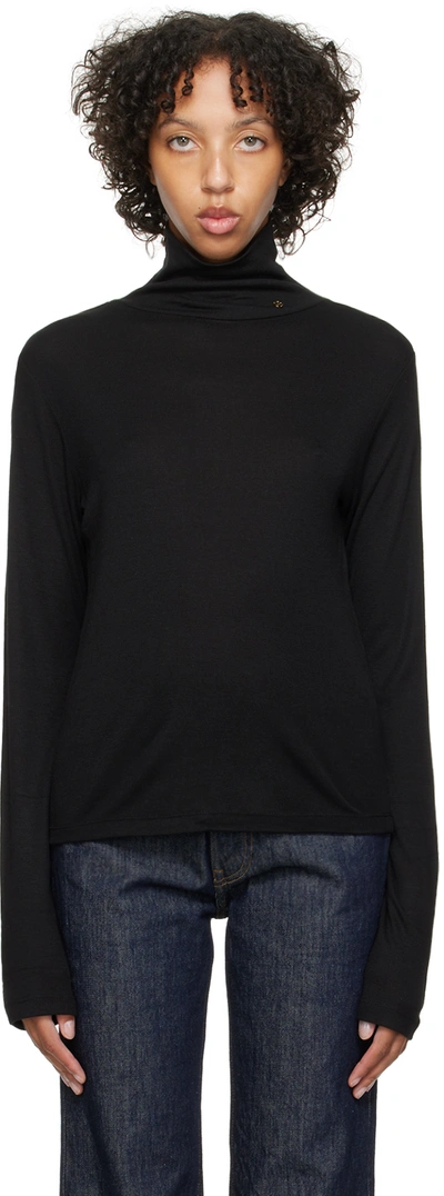 Anine Bing Lia Logo-plaque Jumper In Black