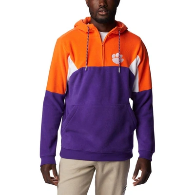 Columbia Purple Clemson Tigers Lodge Quarter-zip Hoodie