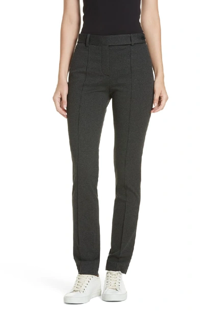 Theory Slim-fit Pintuck Ankle-length Pants In Black
