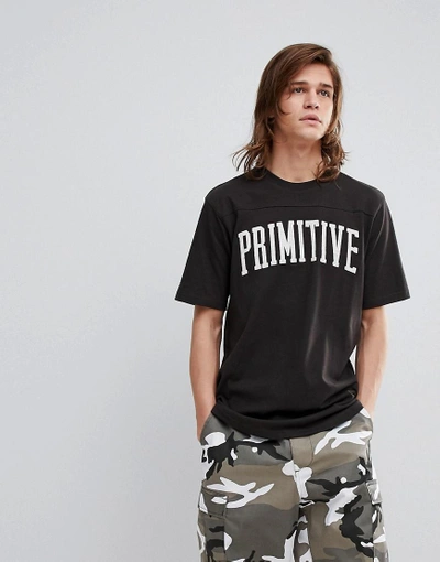 Primitive Skateboarding Premium T-shirt With Large Logo - Black