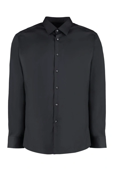 Hugo Boss Boss Cotton Shirt In Black