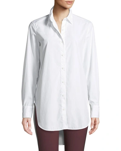 Rag & Bone Nightingale High-low Button-front Shirt In White