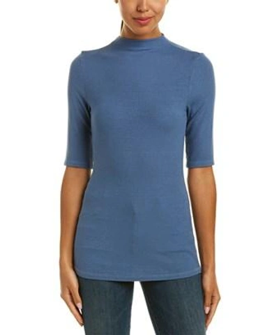 Michael Stars Funnel Neck Top In Blue