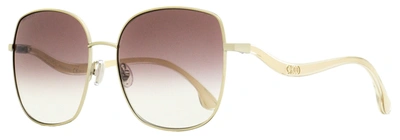 Jimmy Choo Women's Square Sunglasses Mamie 3ygnq Light Gold 60mm In Multi