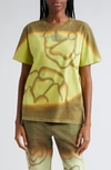 Collina Strada Hand Dyed Rhinestone Star Graphic Tee In Swamp Magic