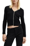 Mango Rib Cardigan In Black