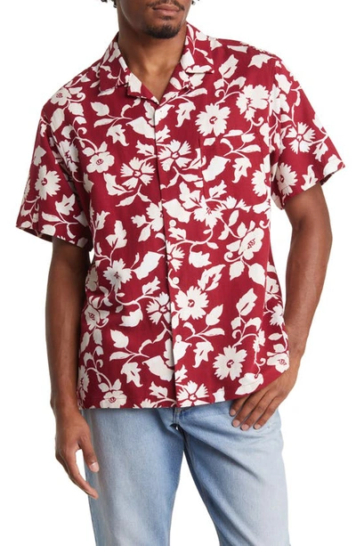 Pacsun Denny Camp Shirt In Red