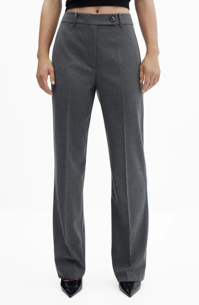 Mango Extended Tabl Pants In Grey