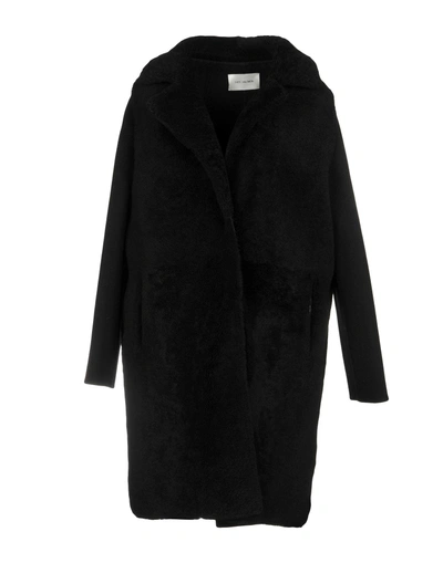 Yves Salomon Coat In Black