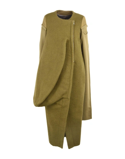 Rick Owens Coat In Military Green