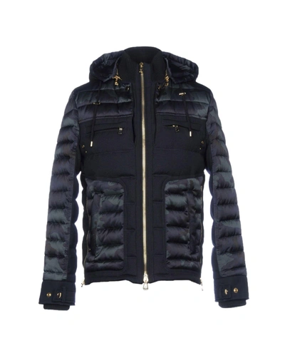 Balmain Down Jackets In Dark Purple