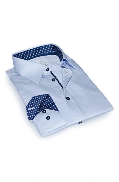 Levinas Contemporary Fit Modern Business Dress Shirt In Light Blue