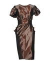 Io Couture Knee-length Dress In Cocoa