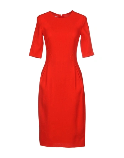Oscar De La Renta Knee-length Dress In Red