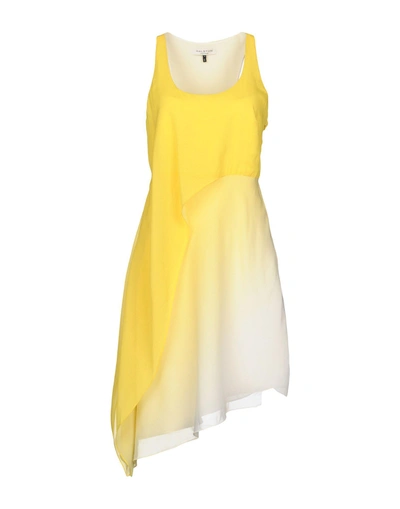 Halston Heritage Short Dress In Yellow