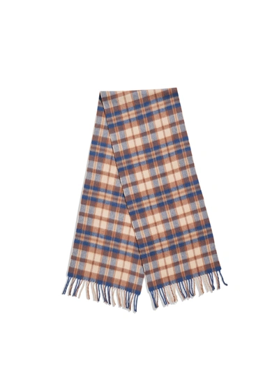 Faherty Bozeman Plaid Scarf In Brown