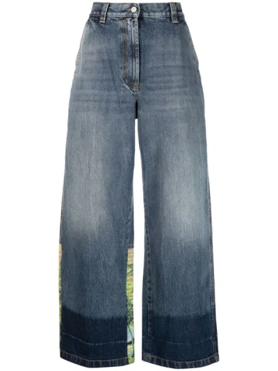 Palm Angels Palms Sunrise Baggy Jeans In Lavado Claro
