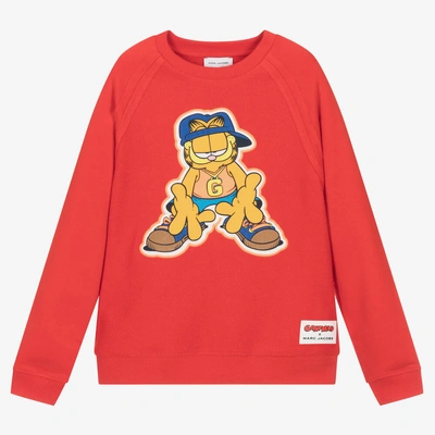 Marc Jacobs Teen Boys Red Garfield Sweatshirt