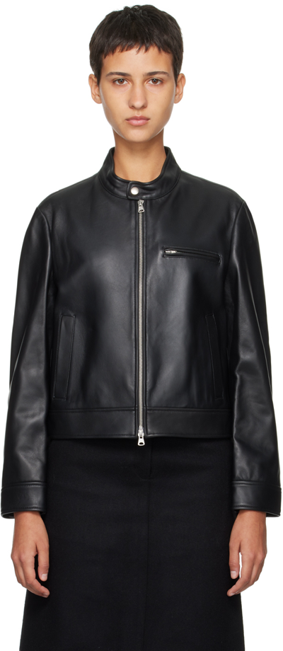 Dunst Leather Jacket In Negro