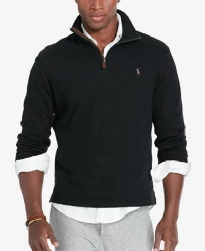 Polo Ralph Lauren Men's Estate Rib Half Zip Sweater In Polo Black | ModeSens