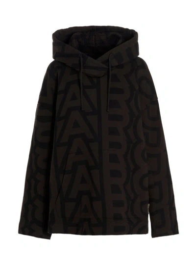 Marc Jacobs Monogram Hoodie In Black