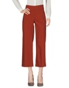 Avenue Montaigne Cropped Pants & Culottes In Brown