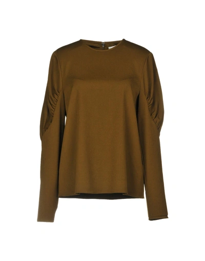 Tibi Blouse In Military Green