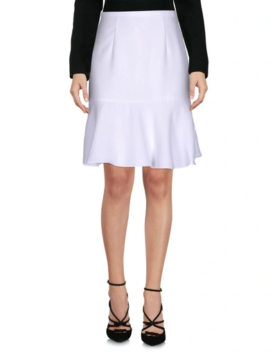 Carven Knee Length Skirt In White